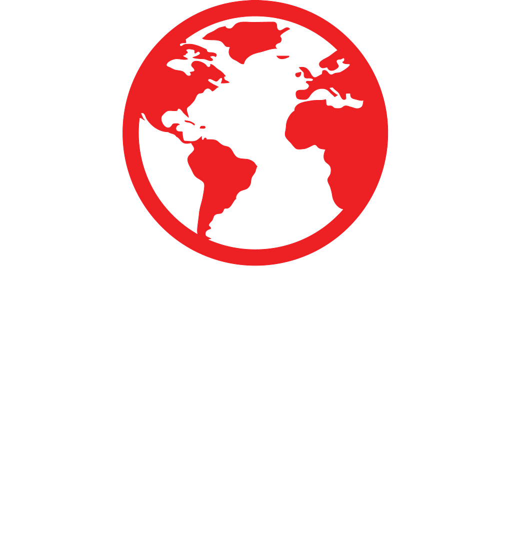 Silhouette of Atlas holding a red globe above the white text "ATLAS" with "Masonry & Concrete" written underneath.